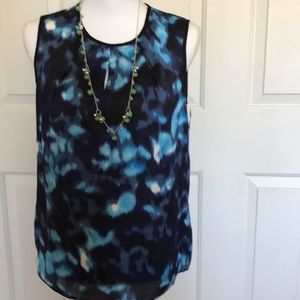 Jones Studio blue sleeveless top size small